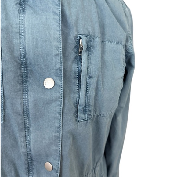 LOFT Blue Tie Waist Utility Jacket XS - Picture 5 of 11